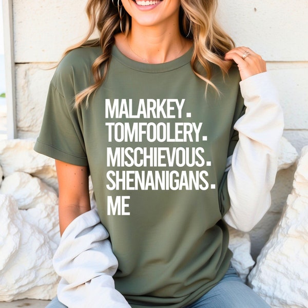 Chemise drôle de la Saint-Patrick, T-shirt Shenanigans, T-shirt de la Saint-Patrick, T-shirt Saint-Patrick pour hommes et femmes Malarkey