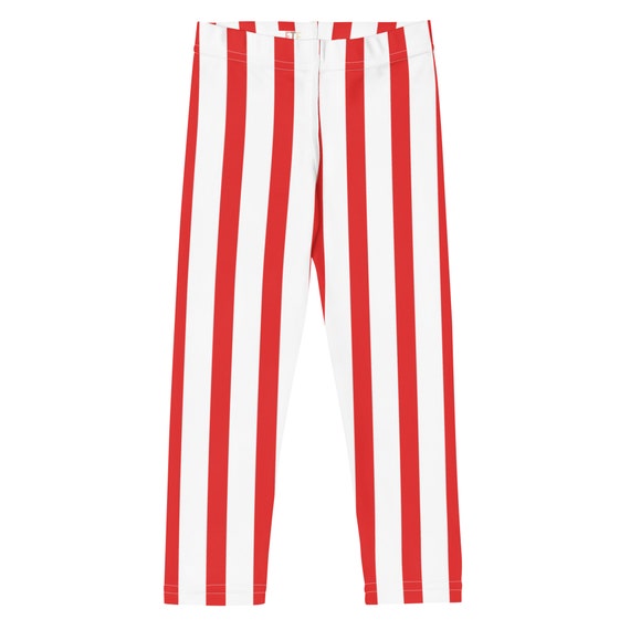 Kids Circus Leggings, Red and White Vertical Striped Leggings, Pirate Pants  for Girls , Carnival Birthday Costume, Circus Halloween Pants -  Canada