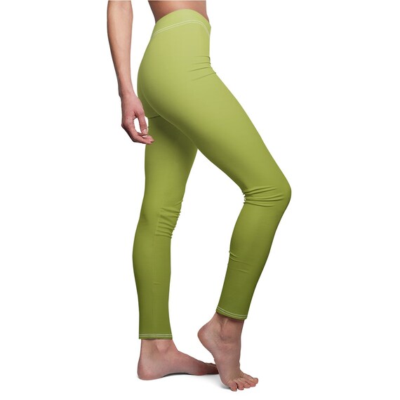Green Ombre Womens Leggings Green White 