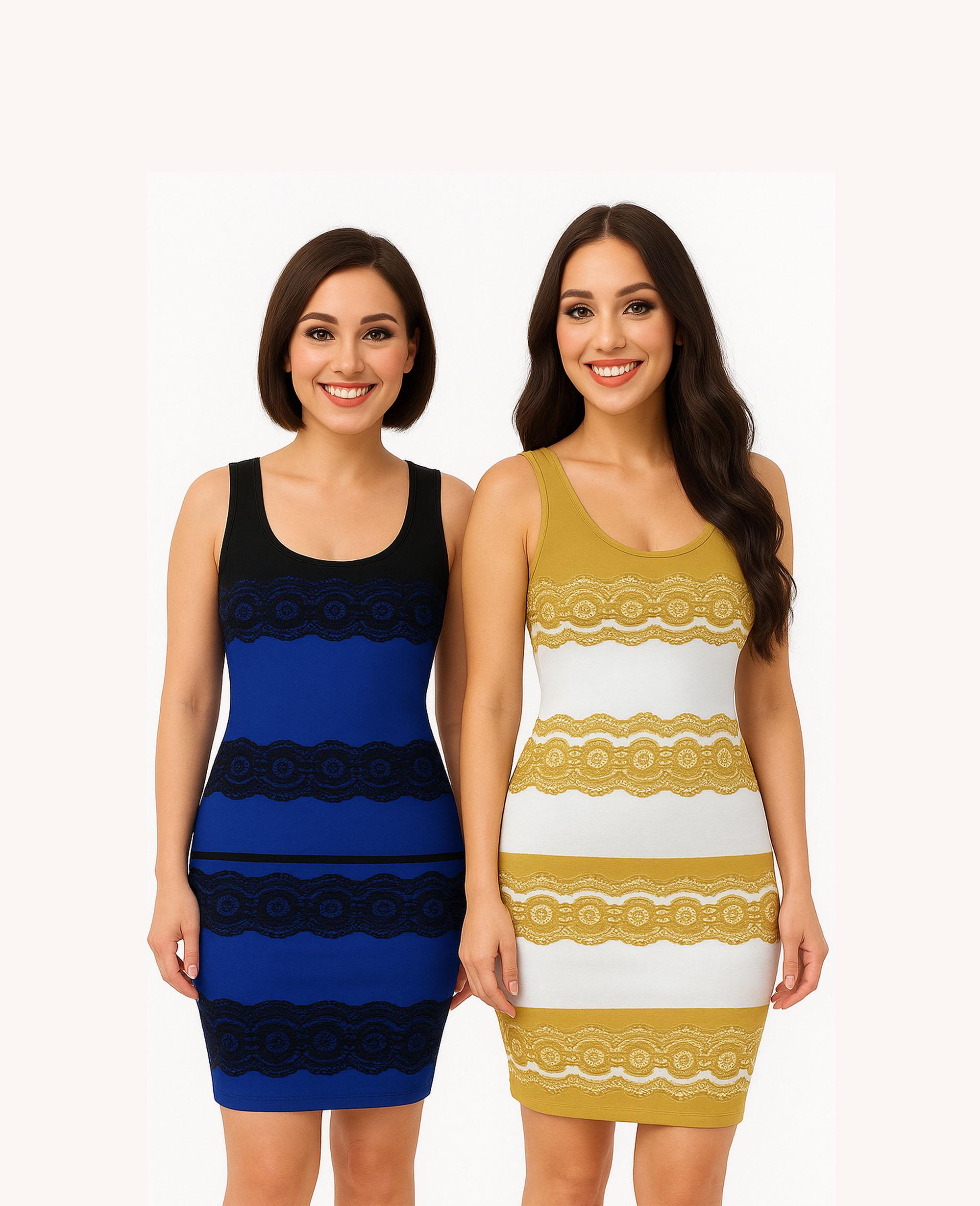 The Dress Gold White Blue Black