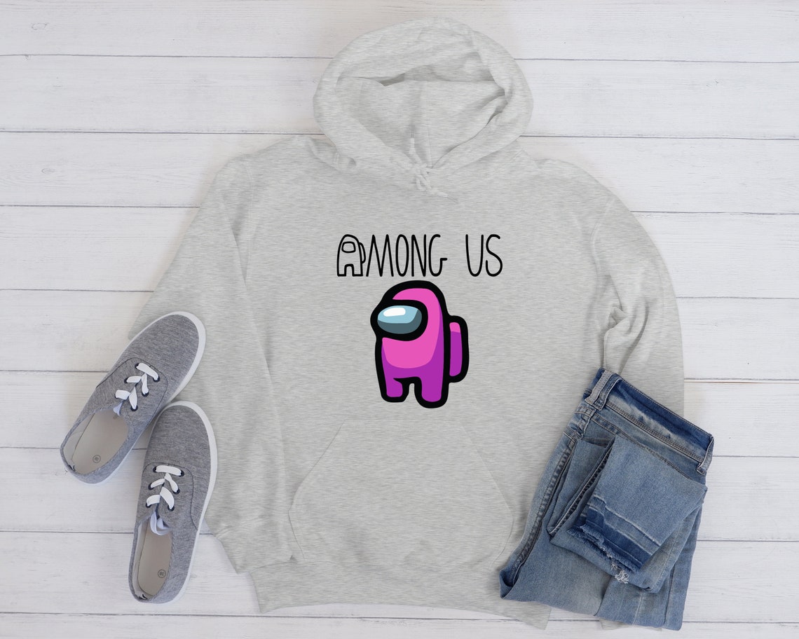 Among Us Hoodie Pink Among Us Shirt Kids Gamer Hoodies For Etsy