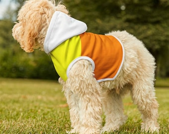 Candy Corn Halloween Dog Costume, Dog Costumes For Small Medium Dogs Cats Pets, Candy Corn Dog Hoodie