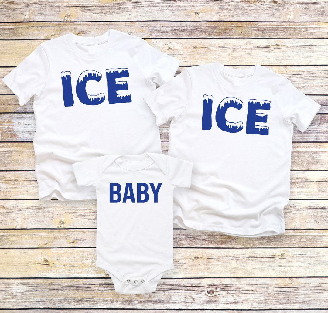 Ice Baby Family Halloween Costumes Ice Baby Family Tshirts for Mom Dad and Baby Group Costumes Funny New Parents Gift Etsy