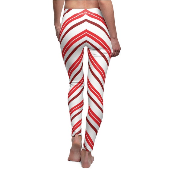 Womens candy cane best sale leggings