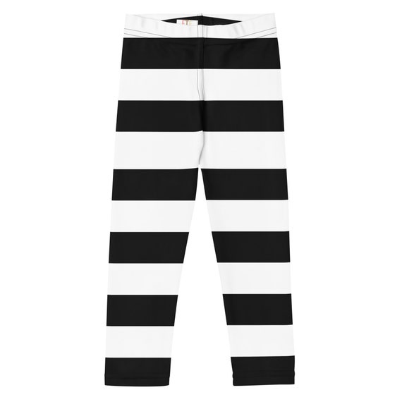 Black and White Horizontal Striped Leggings, Jail Prison Leggings for  Halloween, Halloween Leggings for Toddlers Kids , Halloween Costume -   New Zealand