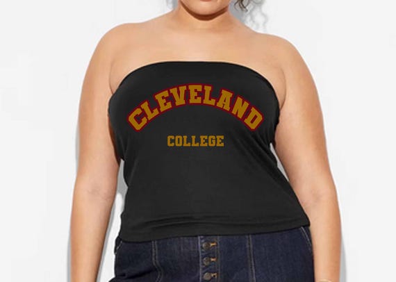 Custom College Cropped Tube Tops, ANY College Crop Tube Top, School Spirit Wear, Graduation Decision Day Gift, Bed Party Shirt,  XS to 3XL