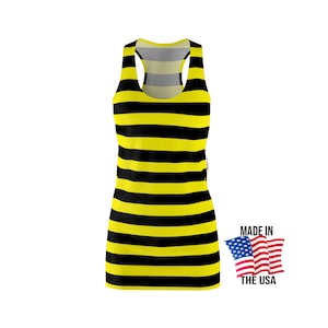 Bumble Bee Costume For Teen Girls and Women, Adult Bumblebee Dress, Halloween Costumes, Yellow and Black Striped Dress, Plus Size Costume