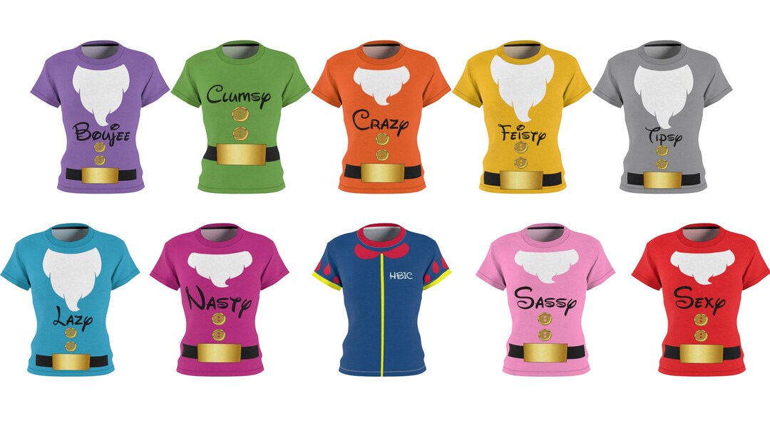 Group Halloween Costumes Women, Dwarves Shirts, Funny Costumes for