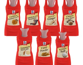 Spice Dress Girls Group Halloween Costumes For Teachers Friends Family Sisters, Food Seasoning Costume, Spice Dresses For Women Teens