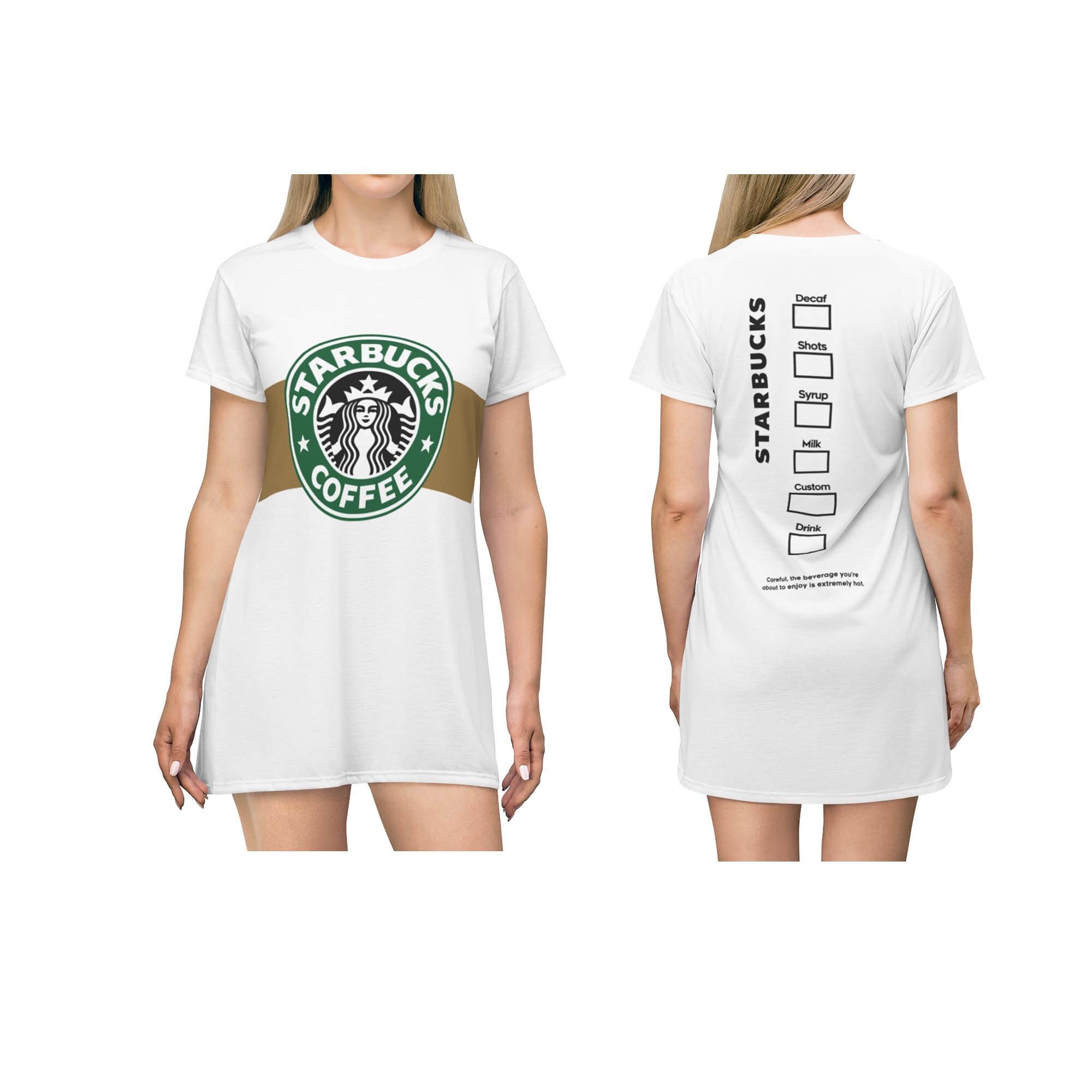 Halloween Costume Women, Coffee T-Shirt Dress - Halloween Drink Costu…