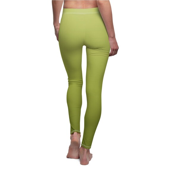 Green Ombre Womens Leggings Green White 