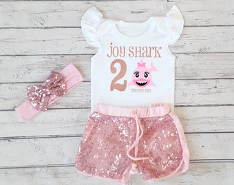 Baby shark shop 2nd birthday outfit