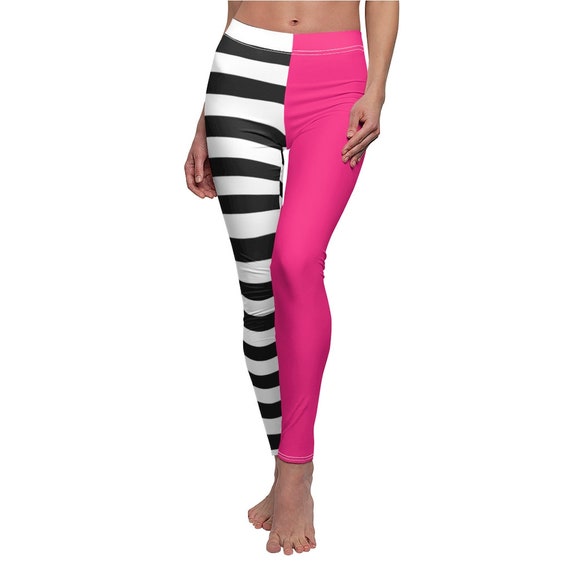 Buy Hot Pink Black White Striped Leggings, Yoga Leggings, Work Out Leggings,  Plus Size Leggings, Halloween Leggings, Leggings for Teens Women Online in  India 