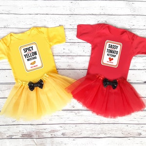 Baby Girl Toddler Girl Halloween Costume Ketchup Mustard Relish Halloween Costumes For Sisters Family Twins Baby Toddler Girls Halloween