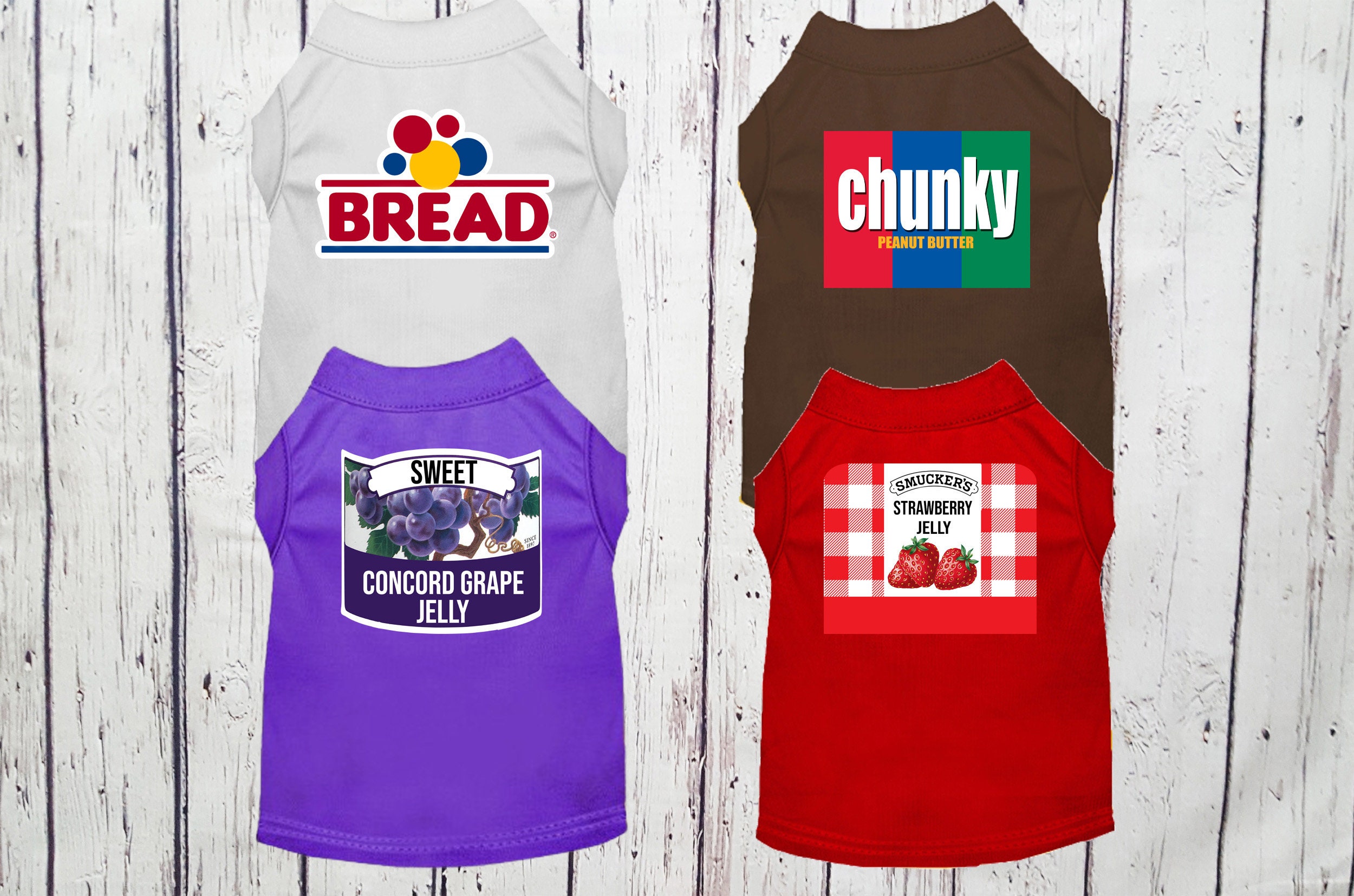 Peanut Butter and Jelly Shirts For Pet Dogs Cats - Matching Dog Thank…