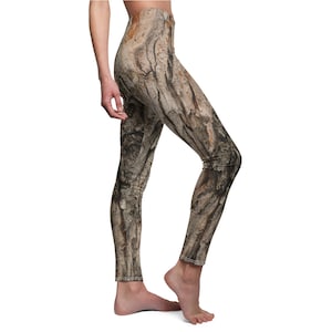 Nature Leggings, Camping Leggings Women, Hunting Womens Leggings, Woodland Leggings For Women, Tree Bark Yoga Leggings, Plus Size Leggings