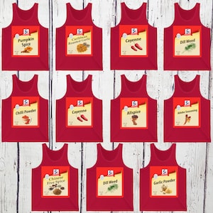 Spice Group Tank Tops,  Girls Couple Costume, Costumes For Friends Family, Food Seasoning Tanks, Spices Shirts For Adult Women Teens