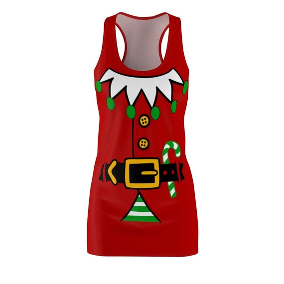 Red Elf Costume for Teens and Women Cute Elf Dress Christmas