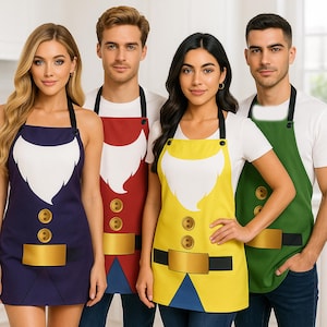 Adult Costumes, Dwarf Costume for Adults - Matching Family Costumes, Funny Halloween Cosplay, Cooking Apron