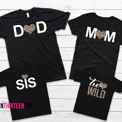 Two Wild Family Birthday Shirts for 2 