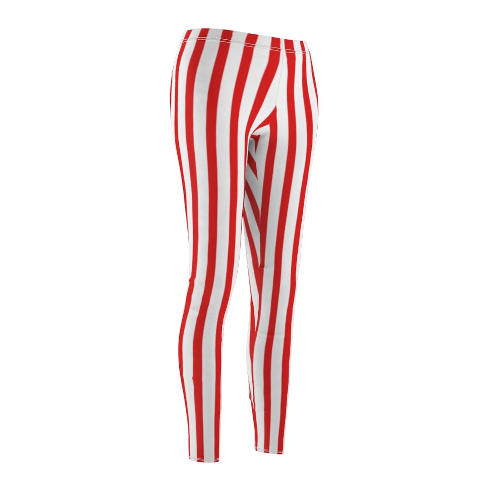 Circus Leggings Red and White Vertical Striped Leggings - Etsy