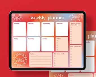 Digital Weekly Planner/ Cute Digital Planner / Goodnotes Planner / iPad Planner / Teacher Digital Planner / adhd Digital Planner / Printable