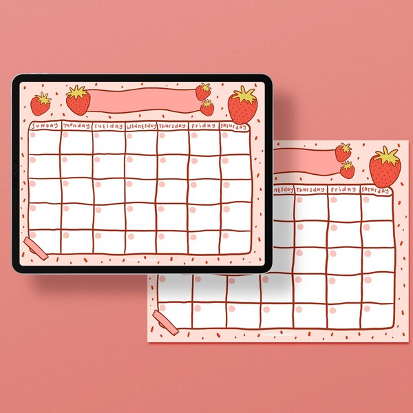 Printable Calendar Etsy