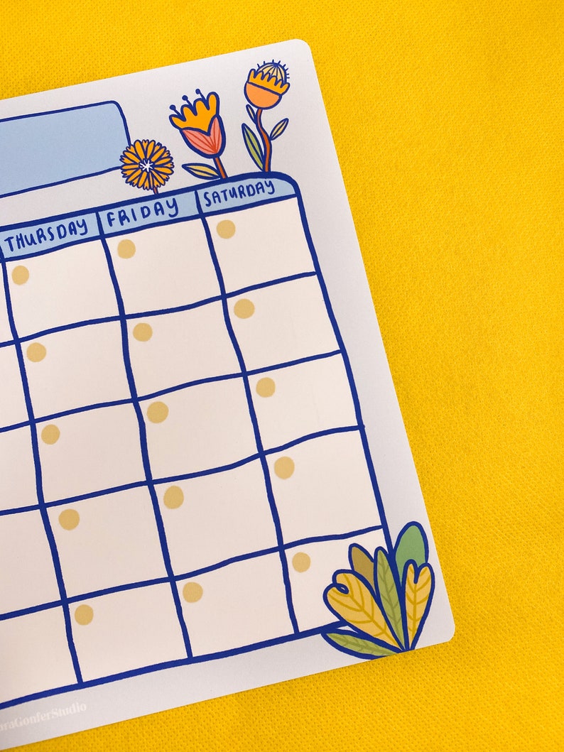 Spring Open Printable Calendar / Spring Theme Calendar / Open | Etsy