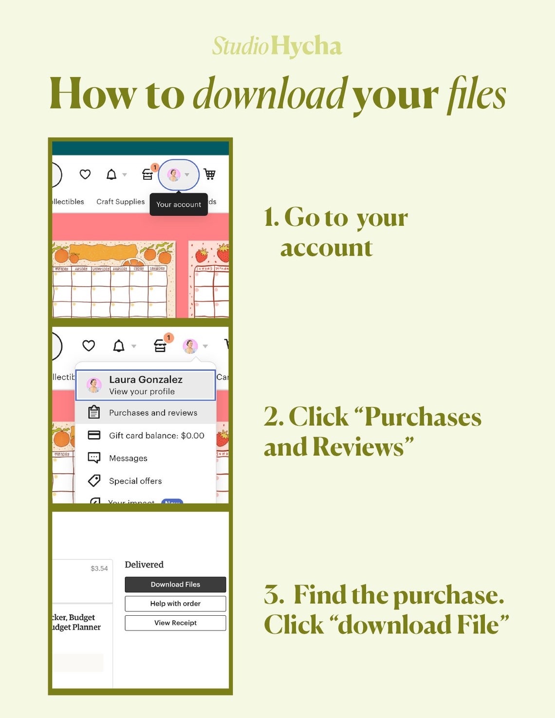 Spring Digital Calendar / Open Calendar / Printable / Cute Digital ...