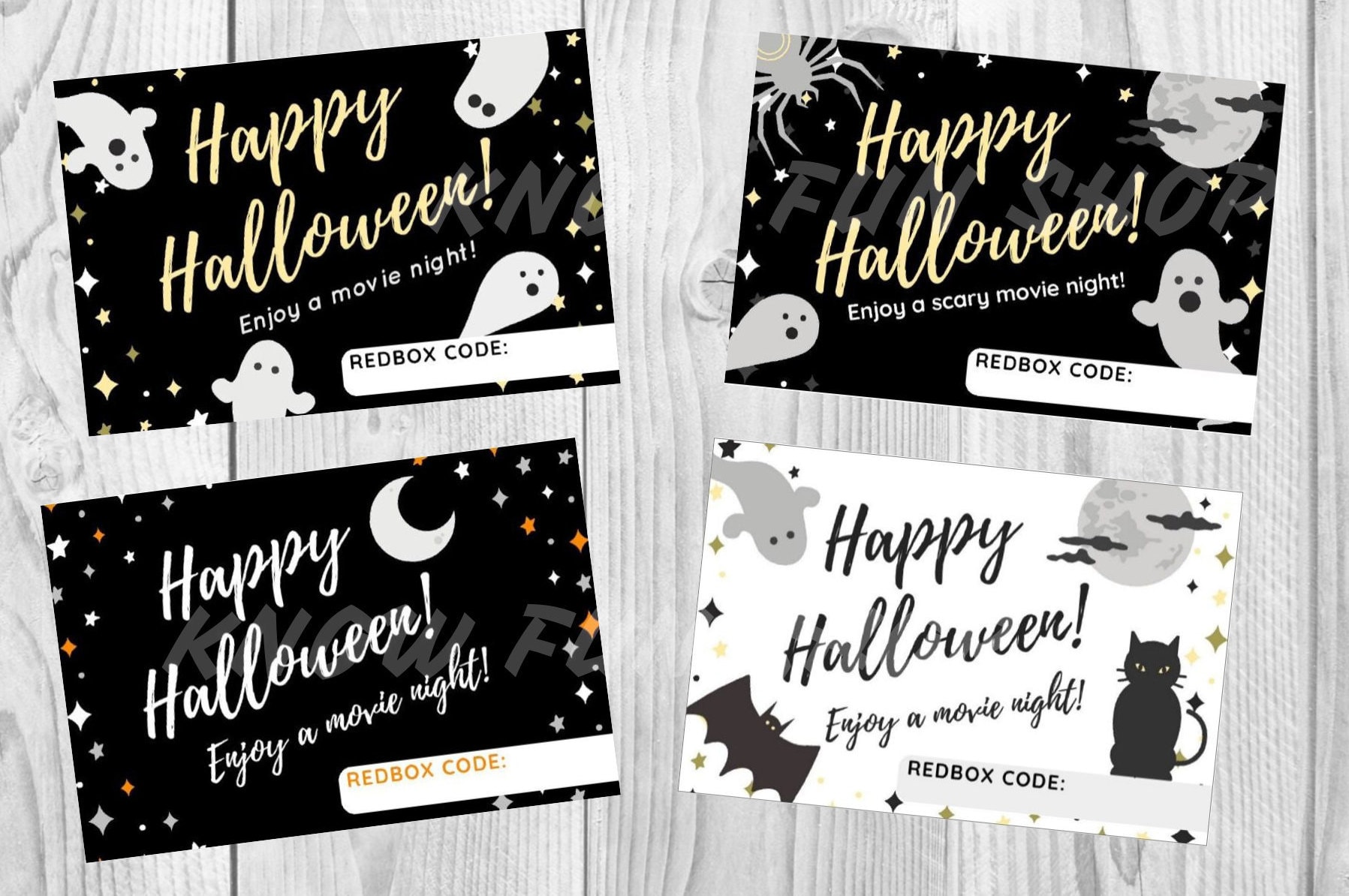 Redbox Halloween Movie Printable Instant Download 4 Etsy