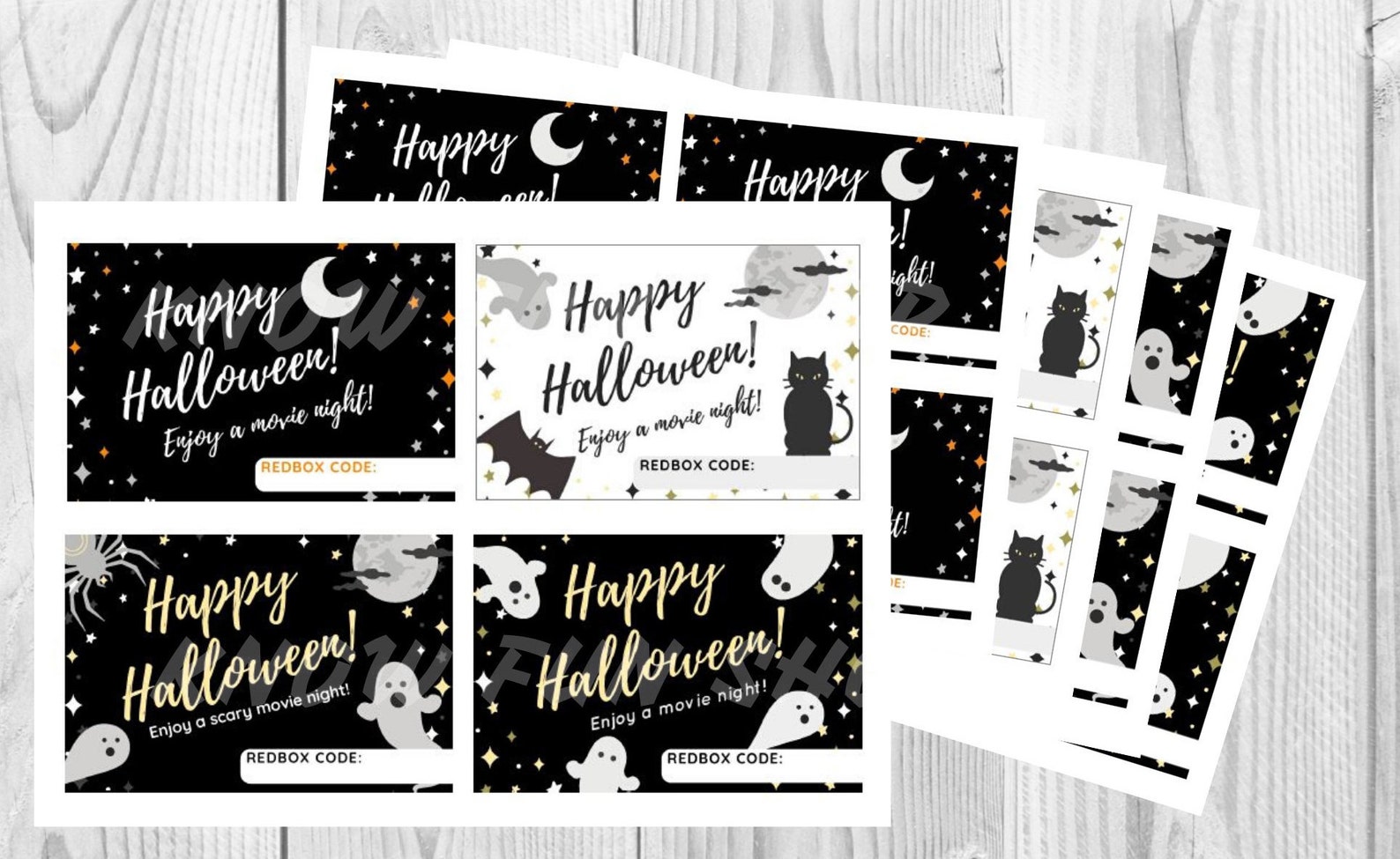 Redbox Halloween Movie Printable Instant Download 4 Etsy