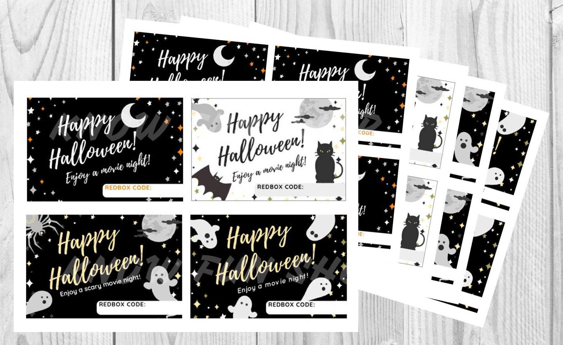 Redbox Halloween Movie Printable Instant Download 4 Etsy