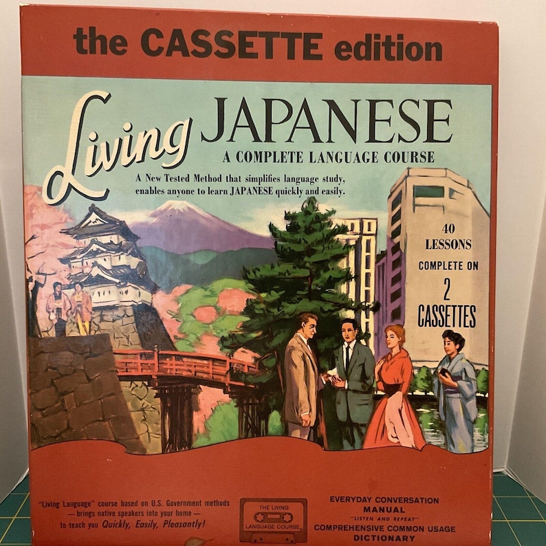 Living Japanese Complete Language Course Cassette Edition Vintage