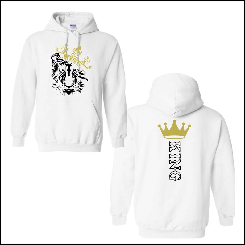 King and Queen Hoodie - Etsy