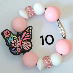 Butterfly Stanley Cup Accessories, Tumbler Handle Cup Charms, Silicone Bead Bag Tag, Gifts for her Stanley Cup Charm for Women, Fun Gifts