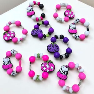 Pumpkin Stanley Cup Accessories  halloween cup charm handle beaded Charm Fun Gifts for Women Stanley Tumbler Handle charm beaded bracelet