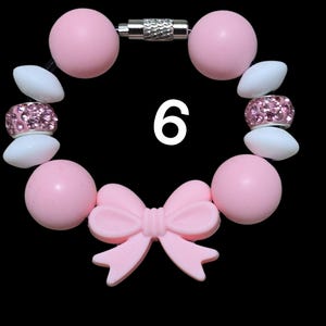 Bow Beaded Tumbler Charm Bracelet: Tumbler handle Cup Accessory gift for her bow charms,