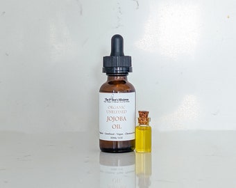 JOJOBA OIL | organic, cold pressed, and unrefined | face, hair, and body oil | sensitive skin | vegan | zero waste | amber glass bottle