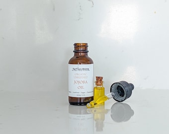 JOJOBA OIL | organic, cold pressed, and unrefined | face, hair, and body oil | sensitive skin | natural skincare | zero waste skincare