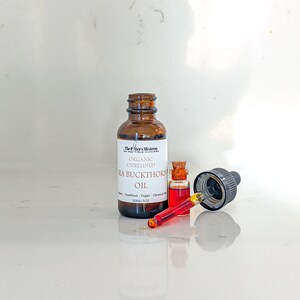 SEA BUCKTHORN OIL | organic, cold pressed, and unrefined | face, hair, and body oil | intensive repair serum | clean skincare | zero waste