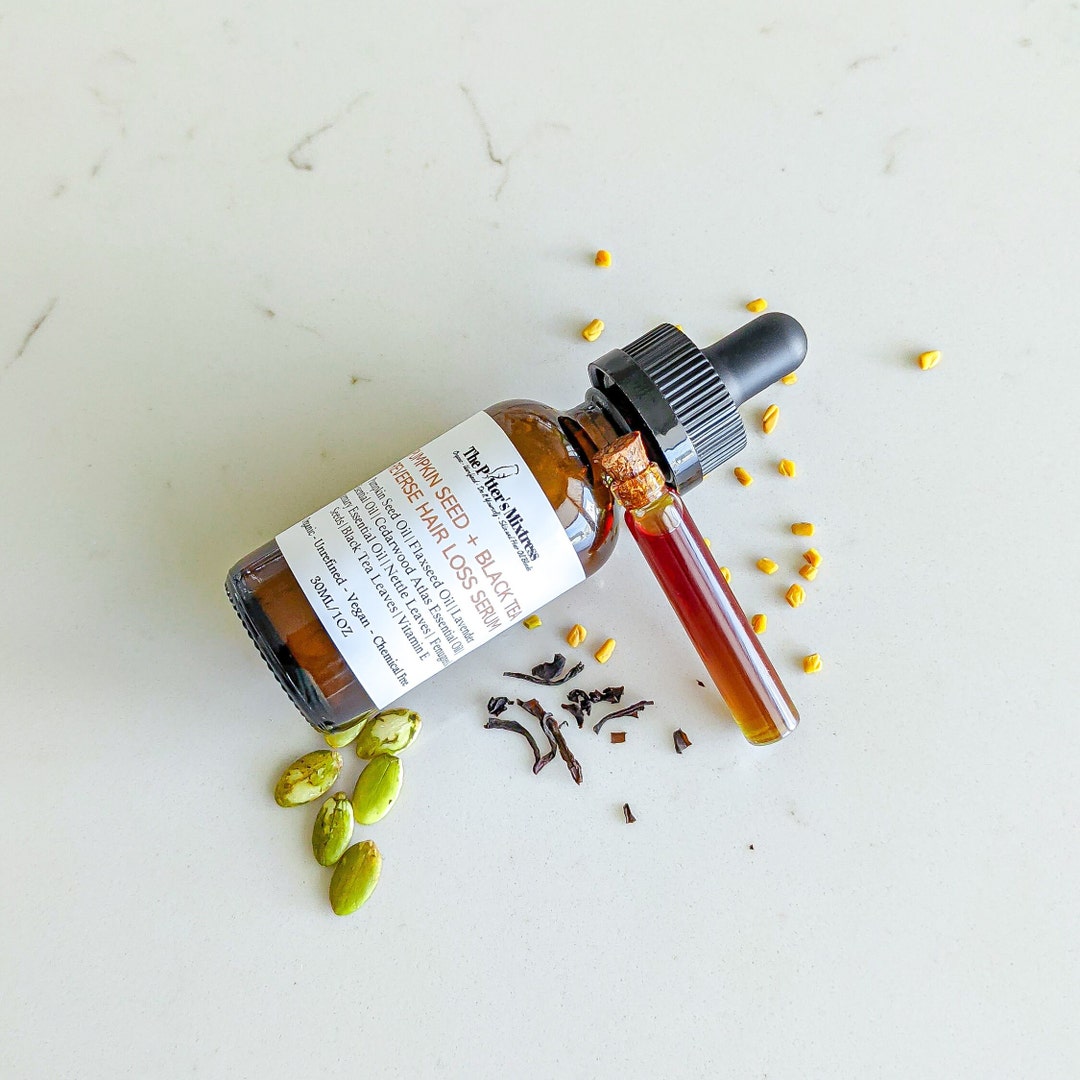 Organic Reverse Hair Loss Serum DHT Blocker Pumpkin Seed Oil Fenugreek
