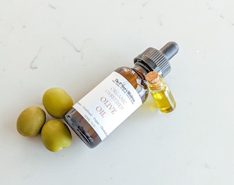 OLIVE OIL | organic, cold pressed, and unrefined | face, hair, and body oil | vegan skincare | natural skincare | zero waste skincare
