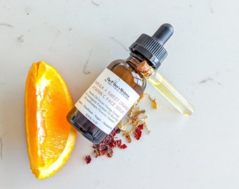 MARULA + SWEET ORANGE Vitamin C Face Serum | Rosehip Infused | Brightens | Hydrates | Builds Collagen | Reduces Free Radical Induced Aging