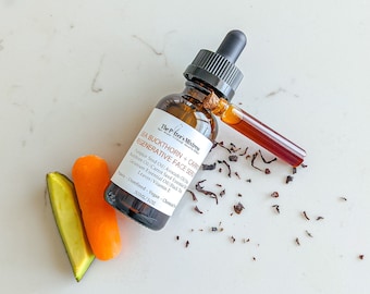 SEA BUCKTHORN + CARROT Regenerative Face Serum | Lifts Sagging Skin | Reduces Pores | Evens Skin Tone | Balances Oily Skin | Deeply Hydrates