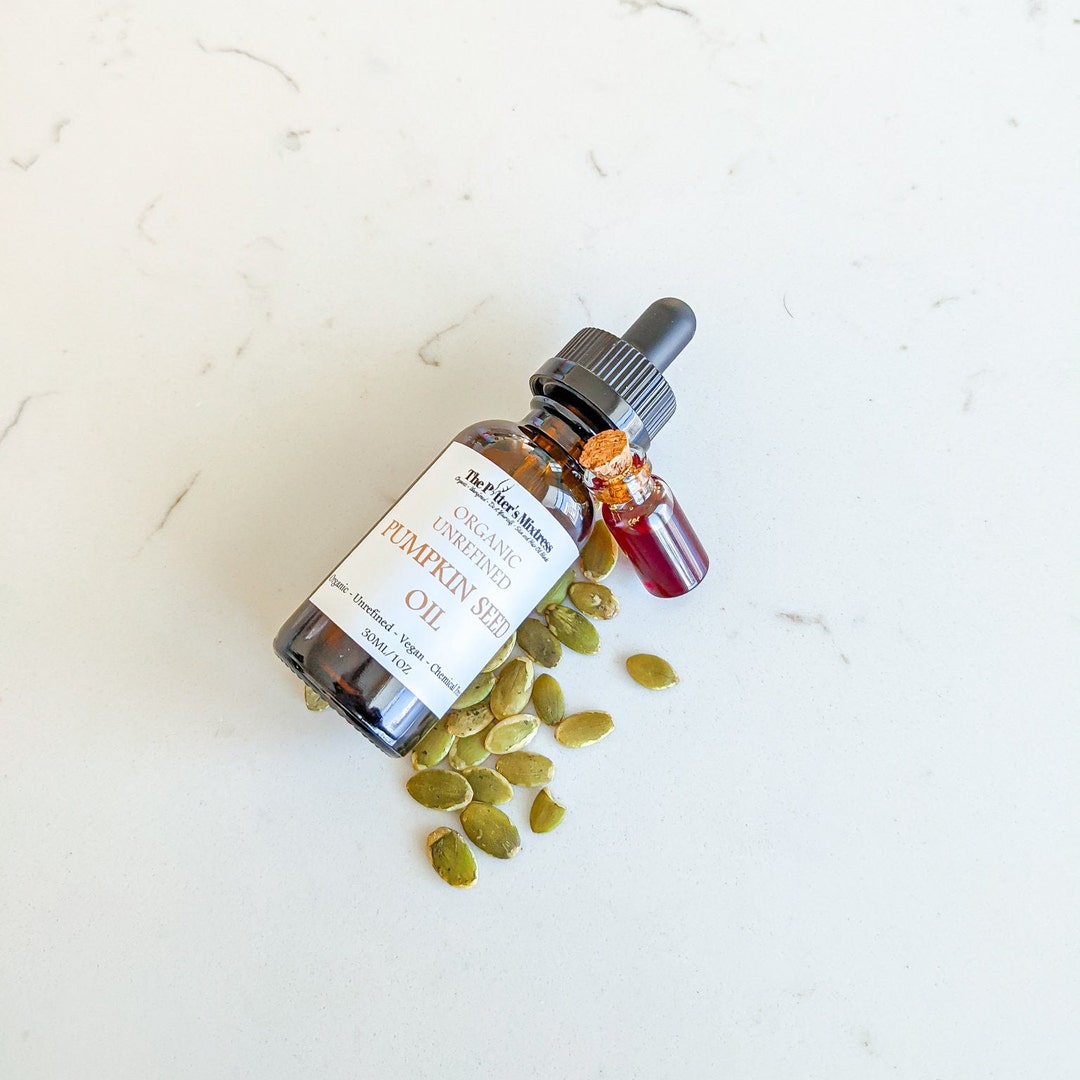 PUMPKIN SEED OIL Organic, Cold Pressed, and Unrefined Face, Hair, and Body Oil Dht Blocker Vegan