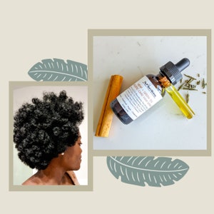 HEMP + GREEN TEA Holistic Care Hair Serum | Herbal Hair Oil | Stimulate Growth | Thicker Hair | Scalp Care | Shine | Tame Frizz | Split Ends