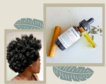 HEMP + GREEN TEA Holistic Care Hair Serum | Herbal Hair Oil | Stimulate Growth | Thicker Hair | Scalp Care | Shine | Tame Frizz | Split Ends