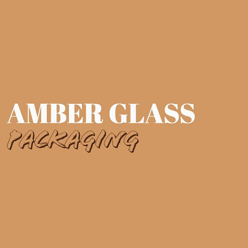 May include: An image with the words "AMBER GLASS PACKAGING" in white and brown text on a solid tan background. The text is centered and takes up the bottom third of the image.