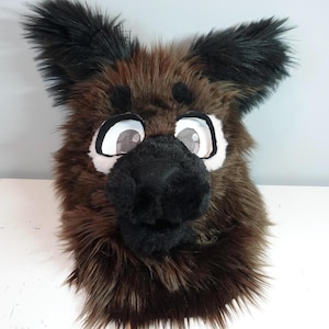 Chocolate Puppy Fursuit Head