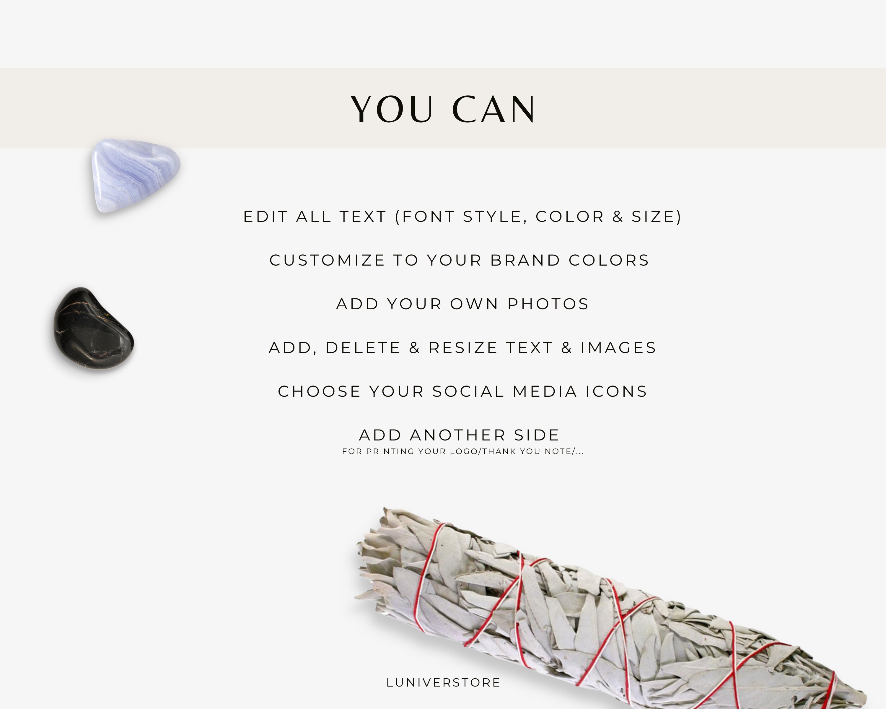 100 Editable and Printable Crystal Meaning Cards Crystal Etsy